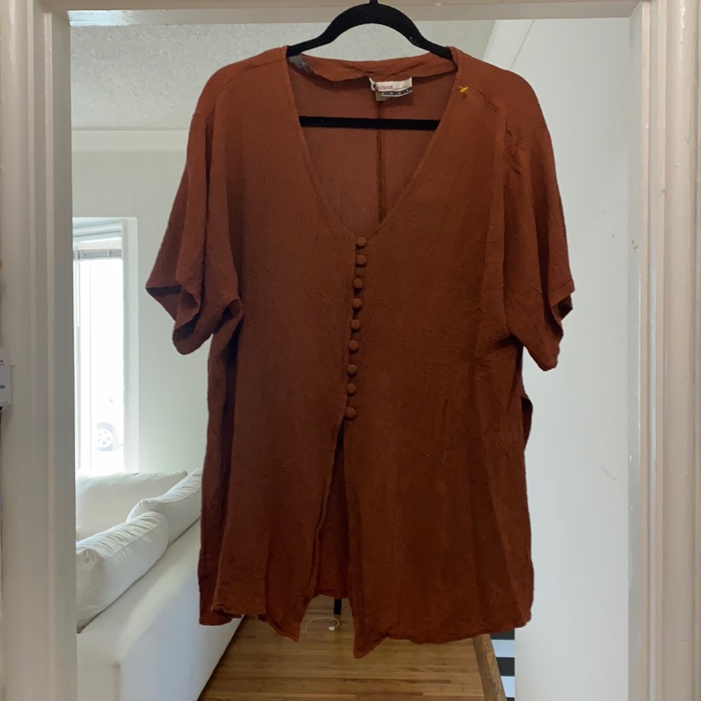 Burnt orange blouse